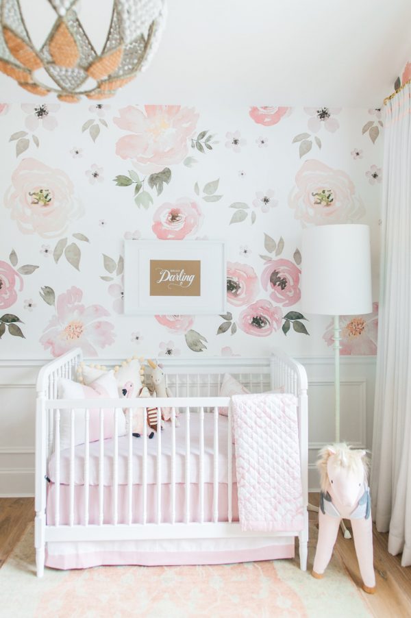 Inside A Perfectly Pink and Floral Baby Girl Nursery