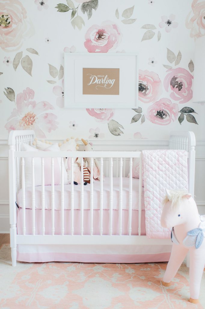 Inside A Perfectly Pink and Floral Baby Girl Nursery