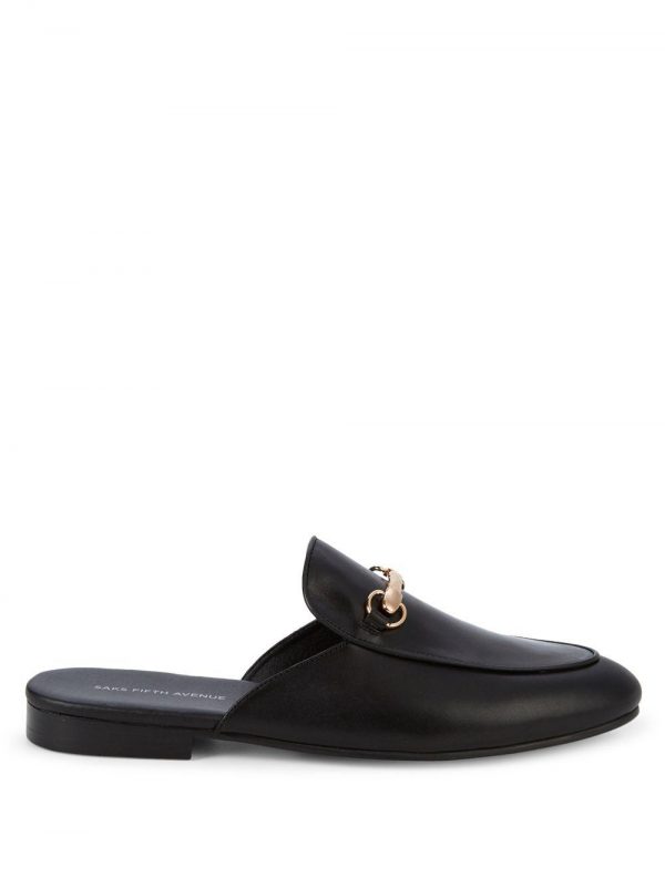 redford leather backless loafers