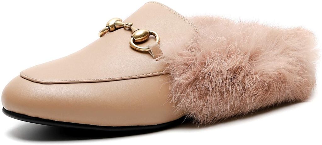 gucci inspired loafers with fur