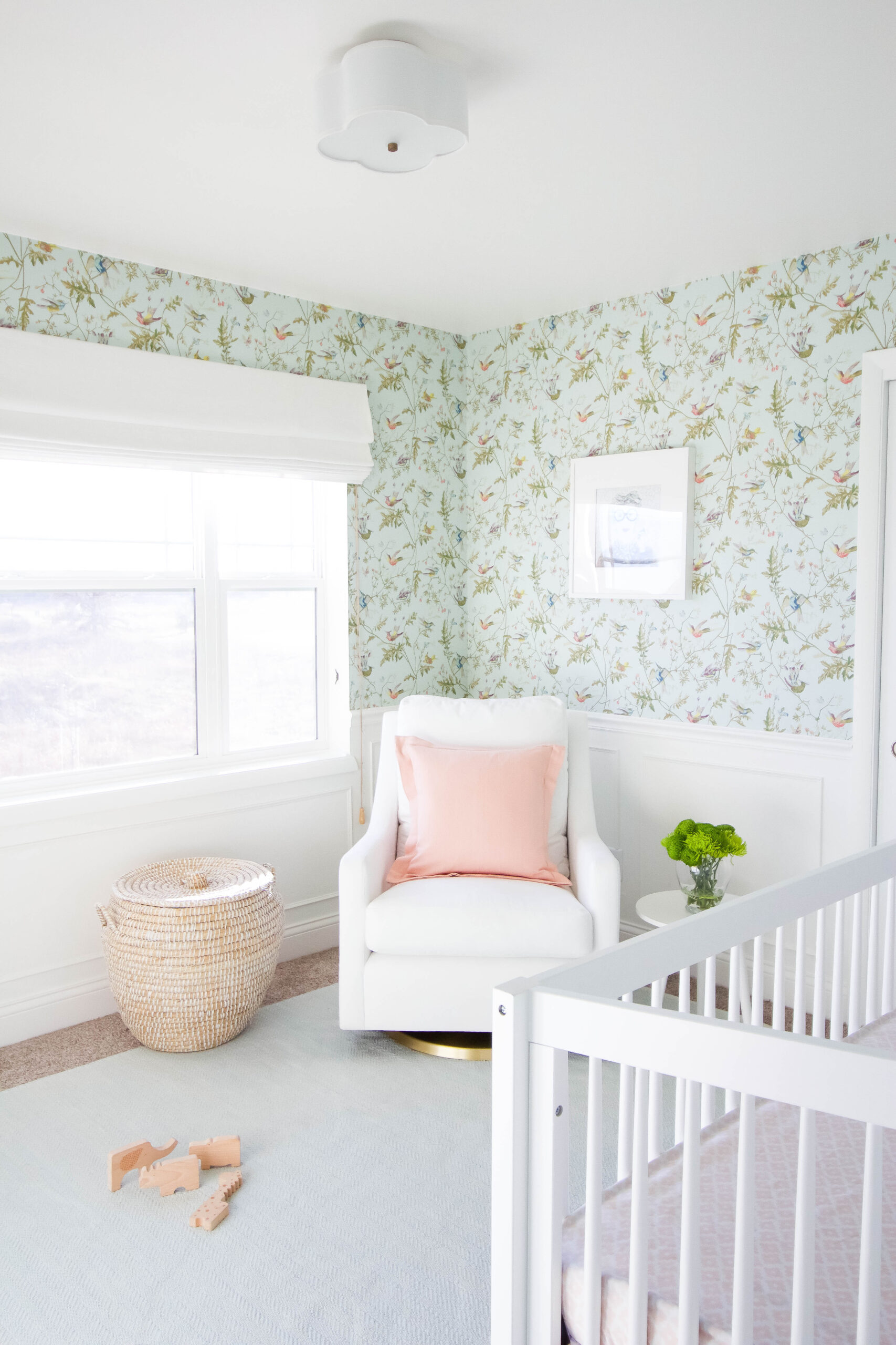 This Nursery Makeover Turned a Gray Space into a Woodland Oasis